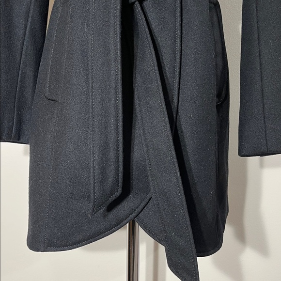 NWOT Black Wool-Blend Pea Coat Sz S - Picture 4 of 15